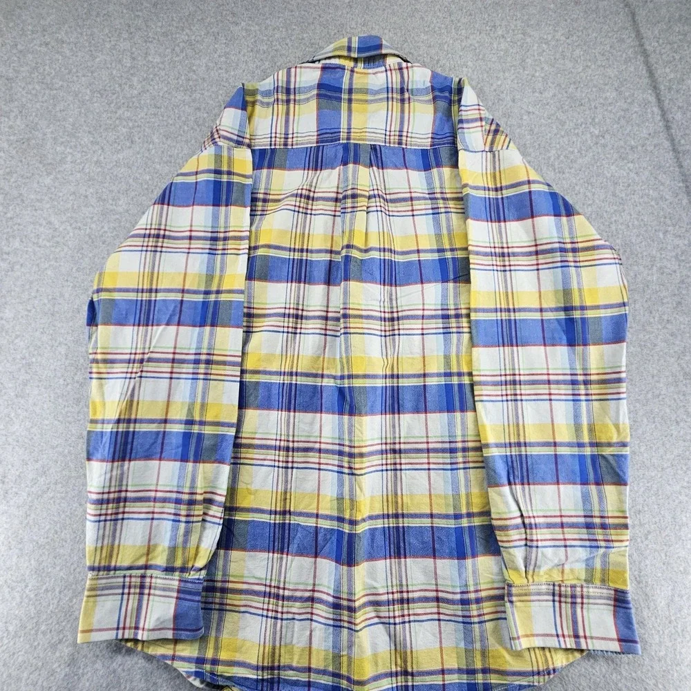 Wrangler‎ 20X Western Shirt Mens Medium Plaid Flip Cuffs Pocket Long Sleeve